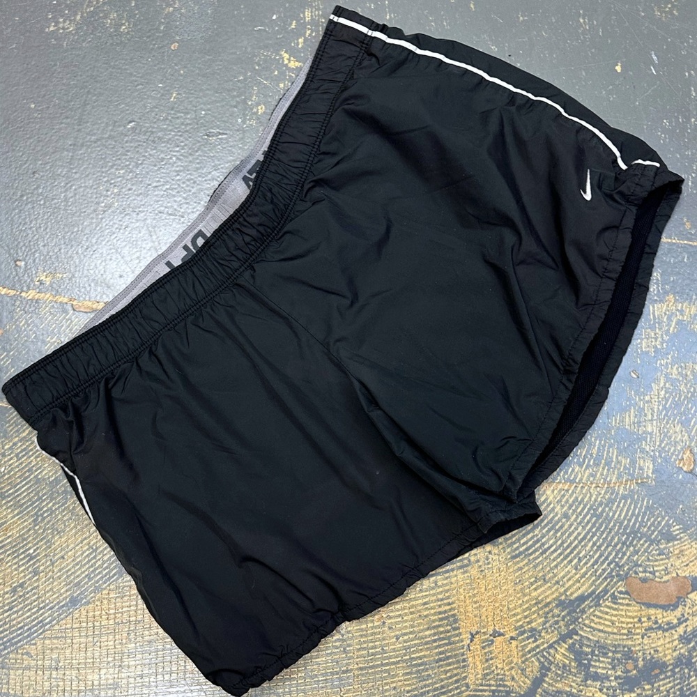Nike Athletic Dept. Fitness Shorts Black Orange Tag 446529-014 Large Work Out